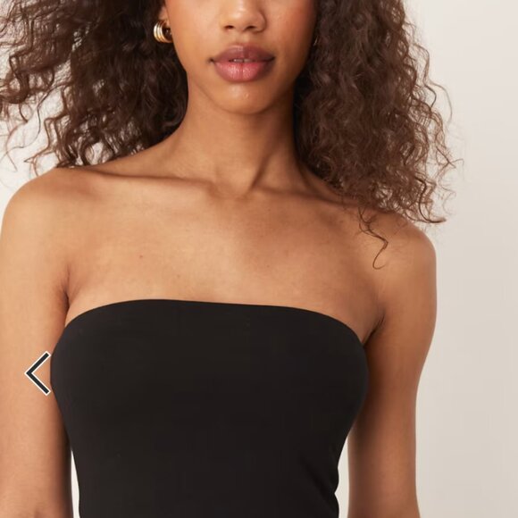 ASOS DESIGN Black Strapless Mini Dress with Flared Hem – Size US 8 – NWT - Picture 4 of 4